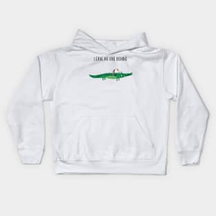 Cute Crocodile with Tucan Kids Hoodie